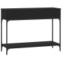 Mesa consola madera de ingeniería negra 100x34,5x75 cm de vidaXL, Mesas auxiliares - Ref: Foro24-833393, Precio: 77,44 €, Des...