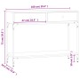 Mesa consola madera de ingeniería negra 100x34,5x75 cm de vidaXL, Mesas auxiliares - Ref: Foro24-833393, Precio: 77,44 €, Des...
