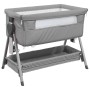 Cuna con colchón tela de lino gris claro de vidaXL, Cunas y camas para niños - Ref: Foro24-10289, Precio: 130,95 €, Descuento: %