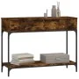 Mesa consola madera de ingeniería roble ahumado 100x34,5x75 cm de vidaXL, Mesas auxiliares - Ref: Foro24-833395, Precio: 67,5...