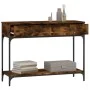 Mesa consola madera de ingeniería roble ahumado 100x34,5x75 cm de vidaXL, Mesas auxiliares - Ref: Foro24-833395, Precio: 67,5...
