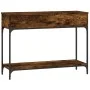 Mesa consola madera de ingeniería roble ahumado 100x34,5x75 cm de vidaXL, Mesas auxiliares - Ref: Foro24-833395, Precio: 67,5...