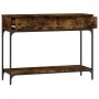 Mesa consola madera de ingeniería roble ahumado 100x34,5x75 cm de vidaXL, Mesas auxiliares - Ref: Foro24-833395, Precio: 67,5...