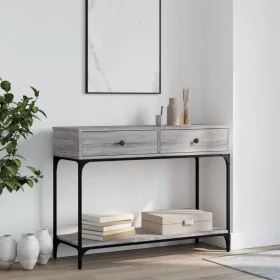 Sonoma grauer Konsolentisch aus Holzwerkstoff, 100 x 34,5 x 75 cm von vidaXL, Seitentische - Ref: Foro24-833396, Preis: 71,90...