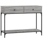 Mesa consola madera de ingeniería gris Sonoma 100x34,5x75 cm de vidaXL, Mesas auxiliares - Ref: Foro24-833396, Precio: 71,90 ...