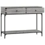 Mesa consola madera de ingeniería gris Sonoma 100x34,5x75 cm de vidaXL, Mesas auxiliares - Ref: Foro24-833396, Precio: 71,90 ...
