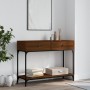 Mesa consola madera de ingeniería marrón roble 100x34,5x75 cm de vidaXL, Mesas auxiliares - Ref: Foro24-833397, Precio: 88,20...
