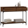 Mesa consola madera de ingeniería marrón roble 100x34,5x75 cm de vidaXL, Mesas auxiliares - Ref: Foro24-833397, Precio: 88,20...