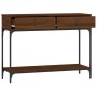 Mesa consola madera de ingeniería marrón roble 100x34,5x75 cm de vidaXL, Mesas auxiliares - Ref: Foro24-833397, Precio: 88,20...