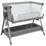 Cuna con colchón tela de lino gris claro de vidaXL, Cunas y camas para niños - Ref: Foro24-10289, Precio: 129,52 €, Descuento: %