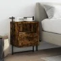 Mesita de noche de pared roble ahumado 40x30x61 cm de vidaXL, Mesitas de noche - Ref: Foro24-833437, Precio: 30,33 €, Descuen...