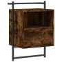 Mesita de noche de pared roble ahumado 40x30x61 cm de vidaXL, Mesitas de noche - Ref: Foro24-833437, Precio: 30,33 €, Descuen...