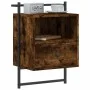 Mesita de noche de pared roble ahumado 40x30x61 cm de vidaXL, Mesitas de noche - Ref: Foro24-833437, Precio: 30,33 €, Descuen...