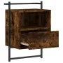 Mesita de noche de pared roble ahumado 40x30x61 cm de vidaXL, Mesitas de noche - Ref: Foro24-833437, Precio: 30,33 €, Descuen...