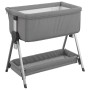 Cuna con colchón tela de lino gris claro de vidaXL, Cunas y camas para niños - Ref: Foro24-10289, Precio: 130,95 €, Descuento: %