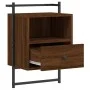 Mesitas de noche de pared 2 unidades marrón roble 40x30x61 cm de vidaXL, Mesitas de noche - Ref: Foro24-833442, Precio: 46,48...