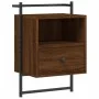 Mesitas de noche de pared 2 unidades marrón roble 40x30x61 cm de vidaXL, Mesitas de noche - Ref: Foro24-833442, Precio: 46,48...