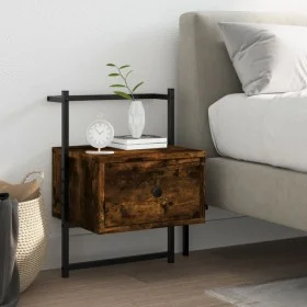 Smoked oak wall bedside table 35x30x51 cm by vidaXL, Nightstands - Ref: Foro24-833447, Price: 34,05 €, Discount: %
