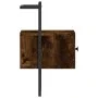 Smoked oak wall bedside table 35x30x51 cm by vidaXL, Nightstands - Ref: Foro24-833447, Price: 34,05 €, Discount: %