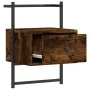 Smoked oak wall bedside table 35x30x51 cm by vidaXL, Nightstands - Ref: Foro24-833447, Price: 34,05 €, Discount: %
