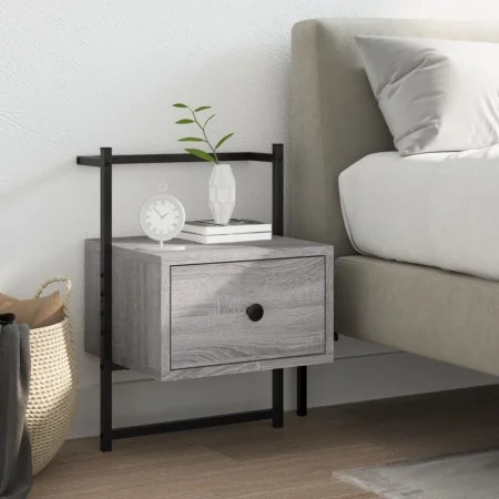 Mesita de noche de pared gris Sonoma 35x30x51 cm de vidaXL, Mesitas de noche - Ref: Foro24-833449, Precio: 42,83 €, Descuento: %