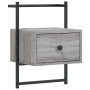 Mesita de noche de pared gris Sonoma 35x30x51 cm de vidaXL, Mesitas de noche - Ref: Foro24-833449, Precio: 43,41 €, Descuento: %