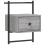 Mesita de noche de pared gris Sonoma 35x30x51 cm de vidaXL, Mesitas de noche - Ref: Foro24-833449, Precio: 42,83 €, Descuento: %