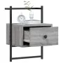 Mesita de noche de pared gris Sonoma 35x30x51 cm de vidaXL, Mesitas de noche - Ref: Foro24-833449, Precio: 42,83 €, Descuento: %