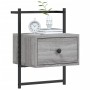 Mesita de noche de pared gris Sonoma 35x30x51 cm de vidaXL, Mesitas de noche - Ref: Foro24-833449, Precio: 43,41 €, Descuento: %