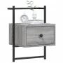 Mesita de noche de pared gris Sonoma 35x30x51 cm de vidaXL, Mesitas de noche - Ref: Foro24-833449, Precio: 42,83 €, Descuento: %