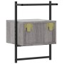 Mesita de noche de pared gris Sonoma 35x30x51 cm de vidaXL, Mesitas de noche - Ref: Foro24-833449, Precio: 43,41 €, Descuento: %