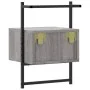 Mesita de noche de pared gris Sonoma 35x30x51 cm de vidaXL, Mesitas de noche - Ref: Foro24-833449, Precio: 42,83 €, Descuento: %