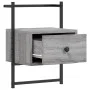 Mesita de noche de pared gris Sonoma 35x30x51 cm de vidaXL, Mesitas de noche - Ref: Foro24-833449, Precio: 42,83 €, Descuento: %