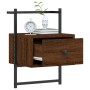 Mesita de noche de pared marrón roble 35x30x51 cm de vidaXL, Mesitas de noche - Ref: Foro24-833451, Precio: 44,70 €, Descuent...