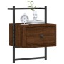 Mesita de noche de pared marrón roble 35x30x51 cm de vidaXL, Mesitas de noche - Ref: Foro24-833451, Precio: 44,70 €, Descuent...