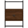 Mesita de noche de pared marrón roble 35x30x51 cm de vidaXL, Mesitas de noche - Ref: Foro24-833451, Precio: 44,70 €, Descuent...