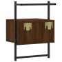 Mesita de noche de pared marrón roble 35x30x51 cm de vidaXL, Mesitas de noche - Ref: Foro24-833451, Precio: 44,70 €, Descuent...