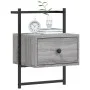 Mesitas de noche de pared 2 unidades gris Sonoma 35x30x51 cm de vidaXL, Mesitas de noche - Ref: Foro24-833450, Precio: 46,80 ...