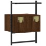 Mesitas de noche de pared 2 unidades marrón roble 35x30x51 cm de vidaXL, Mesitas de noche - Ref: Foro24-833452, Precio: 47,99...
