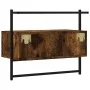 Mueble de TV de pared roble ahumado 60,5x30x51 cm de vidaXL, Muebles TV - Ref: Foro24-833455, Precio: 28,73 €, Descuento: %