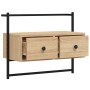 Mueble TV de pared madera ingeniería roble Sonoma 60,5x30x51 cm de vidaXL, Muebles TV - Ref: Foro24-833454, Precio: 39,33 €, ...