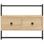 Mueble TV de pared madera ingeniería roble Sonoma 60,5x30x51 cm de vidaXL, Muebles TV - Ref: Foro24-833454, Precio: 39,33 €, ...