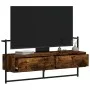 Mueble de TV de pared roble ahumado 100,5x30x51 cm de vidaXL, Muebles TV - Ref: Foro24-833460, Precio: 50,59 €, Descuento: %