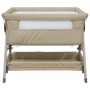Cuna con colchón tela de lino gris taupe de vidaXL, Cunas y camas para niños - Ref: Foro24-10291, Precio: 144,63 €, Descuento: %