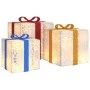 Cajas de regalo Navidad iluminadas 3 uds 64 LEDs blanco cálido de vidaXL, Luces de Navidad - Ref: Foro24-356244, Precio: 30,0...