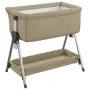 Cuna con colchón tela de lino gris taupe de vidaXL, Cunas y camas para niños - Ref: Foro24-10291, Precio: 142,34 €, Descuento: %