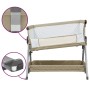 Cuna con colchón tela de lino gris taupe de vidaXL, Cunas y camas para niños - Ref: Foro24-10291, Precio: 144,63 €, Descuento: %