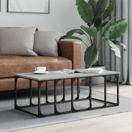 Mesa de centro madera de ingeniería gris Sonoma 100x50x35,5 cm de vidaXL, Mesas de centro - Ref: Foro24-833381, Precio: 51,04...
