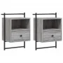 Mesitas de noche de pared 2 unidades gris Sonoma 40x30x61 cm de vidaXL, Mesitas de noche - Ref: Foro24-833440, Precio: 66,86 ...