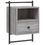 Mesitas de noche de pared 2 unidades gris Sonoma 40x30x61 cm de vidaXL, Mesitas de noche - Ref: Foro24-833440, Precio: 67,40 ...